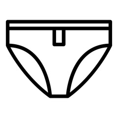 Men underwear icon - outline style. Simple boy fashion vector illustration.
