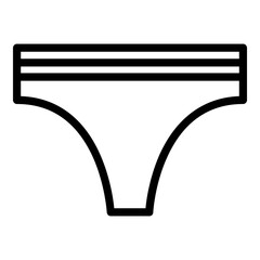 Men underwear icon - outline style. Simple boy fashion vector illustration.