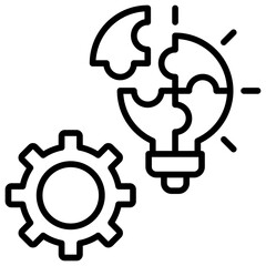 Problem Solving Icon Outline Icon