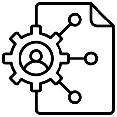 Obraz premium Procedure Icon Outline Icon