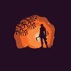 Fototapeta premium Samurai Warrior illustration Perfect for t-shirt