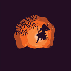 Samurai Warrior illustration Perfect for t-shirt