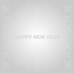 Happy New Year celebration vector card 2025 silver