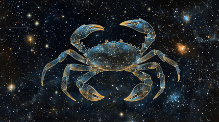 “Celestial Crab: Cancer’s Starry Embrace”