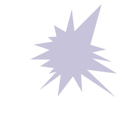 Phylactery for cartoon, speech or other kind of illustration. Illustration of a star in purple. Abstract illustration for background for book or comic. Bubble for speech. Logo for a business.