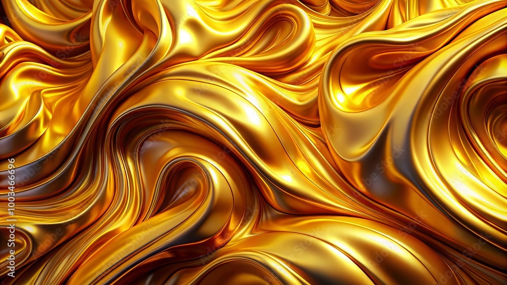Poster elegant golden abstract texture backdrop featuring fluid patterns, perfect for enhancing creative pr