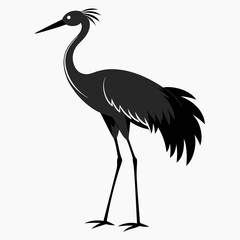  Crane Vector Silhouette of a Flying Bird