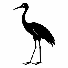  Crane Vector Silhouette of a Flying Bird