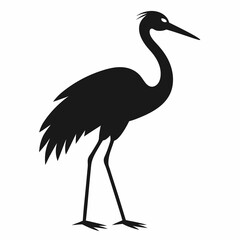  Crane Vector Silhouette of a Flying Bird