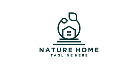 logo design nature, home, organic, garden, logo design vector, symbol, idea, creative.
