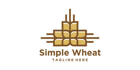 logo design eat, wheat, cereal, nutrition, food, farm, agriculture, logo design vector, symbol, idea, creative.