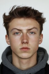 Obraz premium Photorealistic Portrait of a Young Man