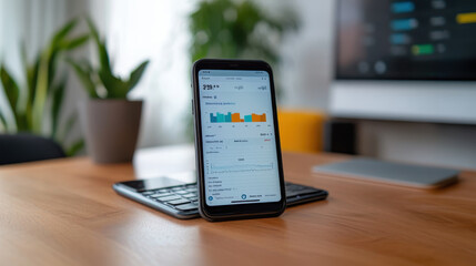 Financial app dashboard with interactive charts and real-time updates on financial activities secure and efficient
