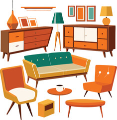 set of furniture icons