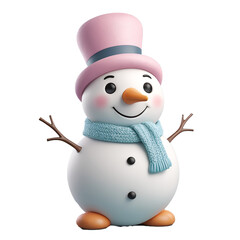 snowman isolated on white