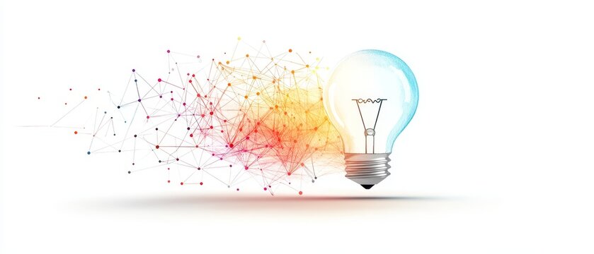 A team of businesspeople sharing ideas during a collaborative session, with bright, colorful visuals and space for text about teamwork and innovation. Watercolor illustration