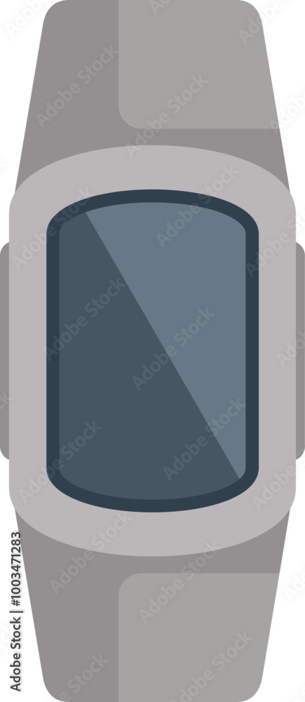 Aufkleber modern smart watch with a blank screen is worn on the wrist, displaying the time and other useful in