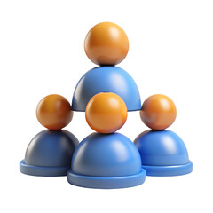 Obraz premium team of people Authority 3d cartoon style illustration
