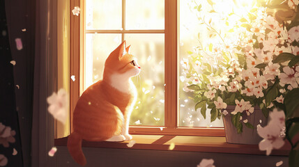 cat in the window