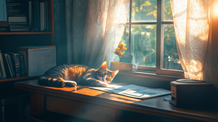 cat in the window