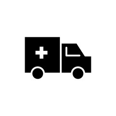 ambulance icon simple design illustration logo