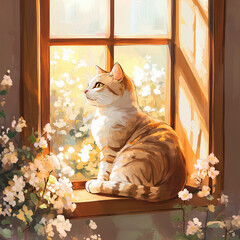 cat on the window