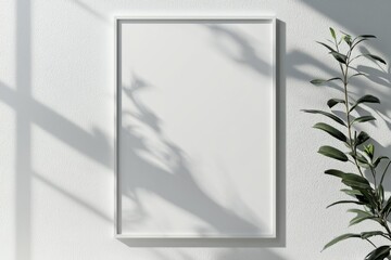 A3 Poster Mockup on White Background created with Generative AI