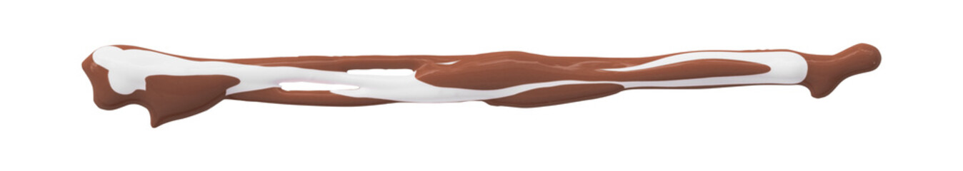 brown watercolor drop zigzag isolated on transparent background