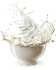 Creamy burst; airy patterns, soft peaks, illuminated by diffused light on a bright white backdrop.