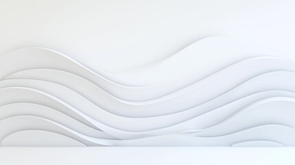 Obraz premium elegant wall art featuring a series of flowing, white waves. 