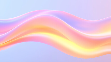 Obraz premium A mesmerizing image of flowing pastel waves, shimmering with iridescent hues.