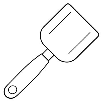 recommend clip art: Simple Line Art of a Kitchen Spatula 