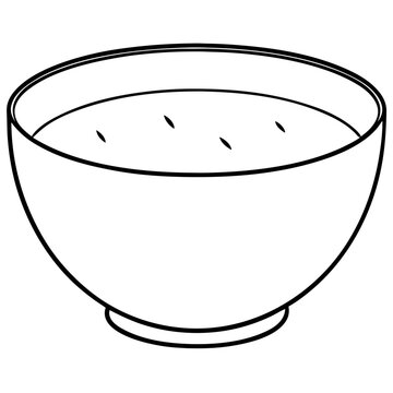 recommend clip art: Simple Line Art Bowl of Soup 
