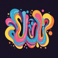 Liquid Summer Fun: Abstract Colorful Swirls 