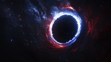 Glowing ring in space