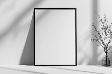 A3 Poster Mockup on White Background created with Generative AI