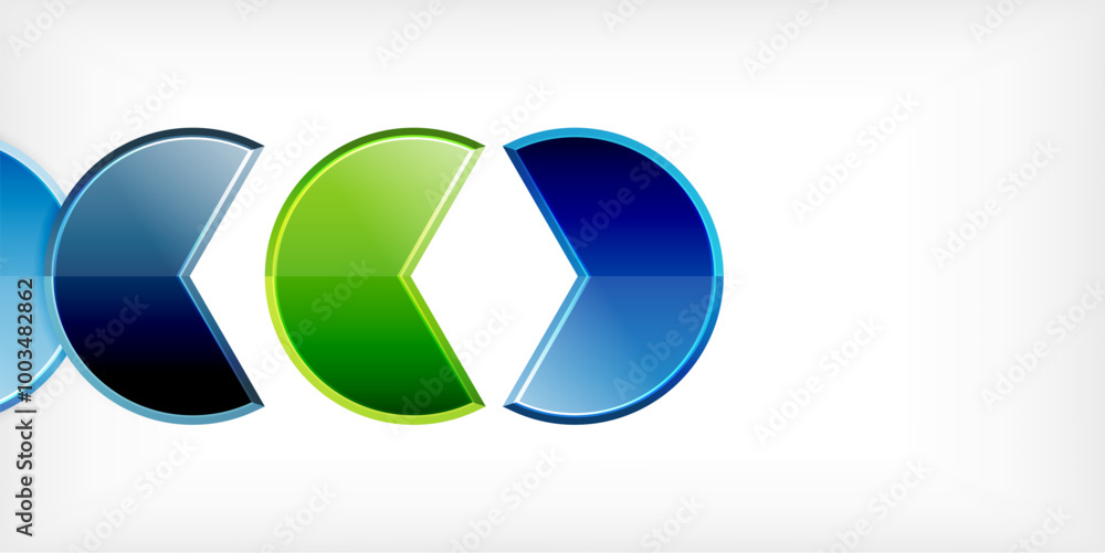 Poster trendy round shapes with triangular angle design element. vector illustration for wallpaper, banner,