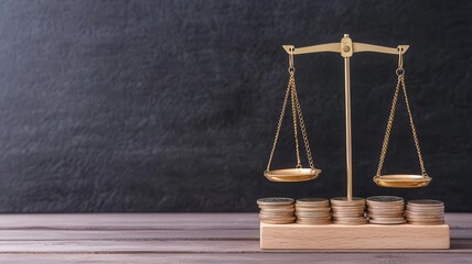 Golden balance scales with one side lowering interest rates and the other side increasing investments, conceptual finance