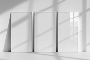 A3 Poster Mockup on White Background created with Generative AI