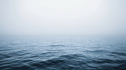 Obraz premium Foggy ocean on a calm day