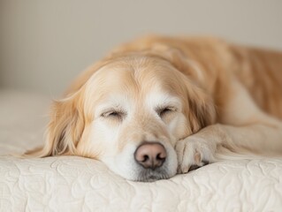 Golden Retriever asleep