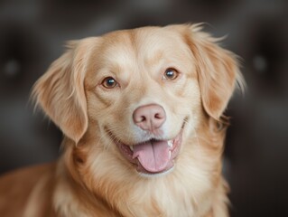 Happy golden dog