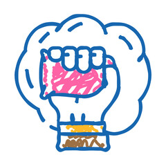 holi holiday doodle icon sketch vector. holi holiday sign. isolated symbol illustration