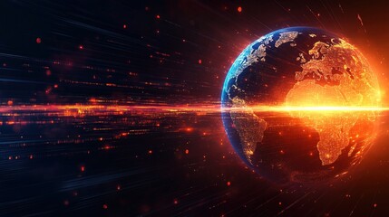 Obraz premium Fast network data transfer technology