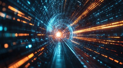 Abstract technology background of high speed global data transfer