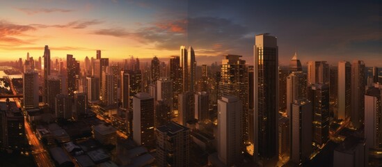 Fototapeta premium Golden Hour Cityscape