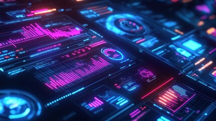 Obraz premium Futuristic Digital Interface