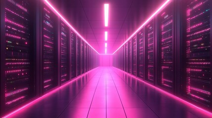 Obraz premium Abstract data center background, database in terminal storage