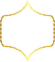 Square Frame round circular design artistic Gold picture frame luxury golden frame gold border vector royals framework decoration decorative element white background 