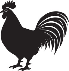 silhouette of a rooster
